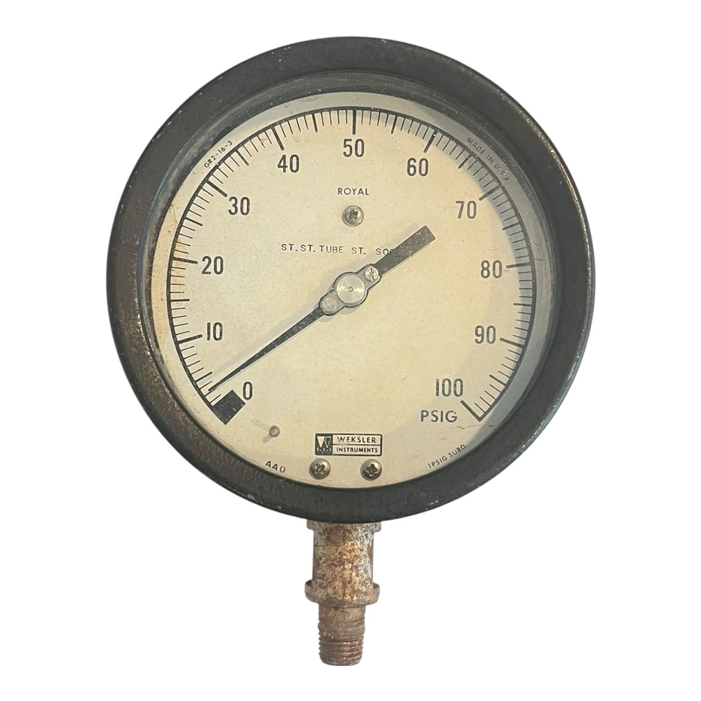 Weksler Royal Metal Pressure Guage 0-100 PSIG Part # GR2-16-3